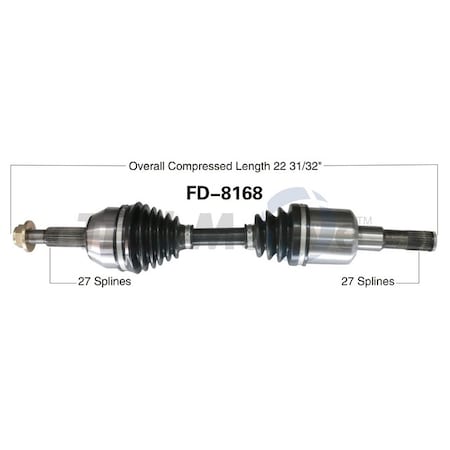 Surtrack Axle Cv Axle Shaft, Fd-8168 FD-8168